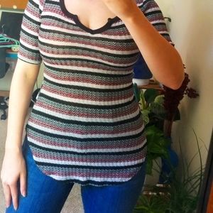 Stripped knitted top